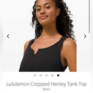 lululemon cropped henley tank top